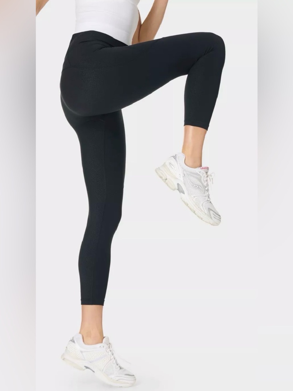 Sweaty Betty Black High-Rise Power Leggings 7/8 size XS